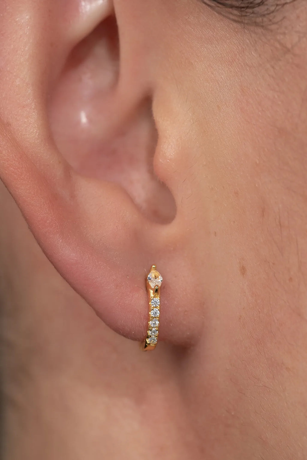 Halo Huggie Hoop Earrings | Gold