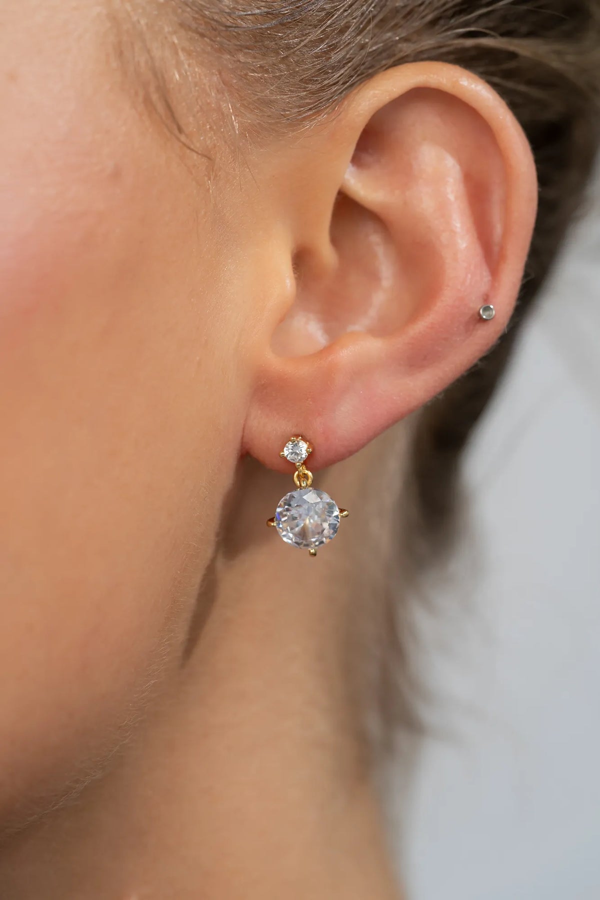 Lunette Drop Earrings | Gold Main image