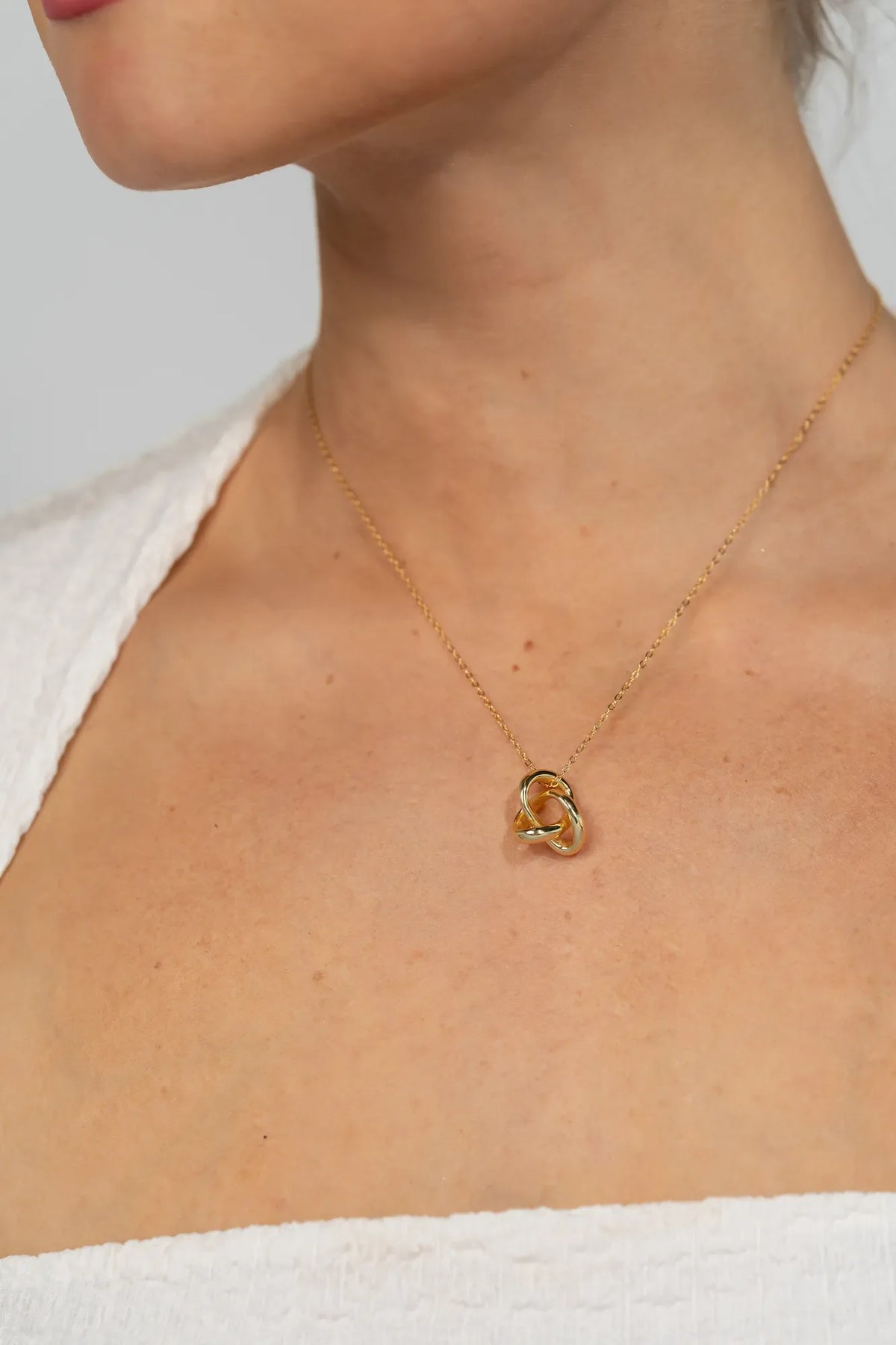 Infinity Knot Pendant Necklace | Gold Main image