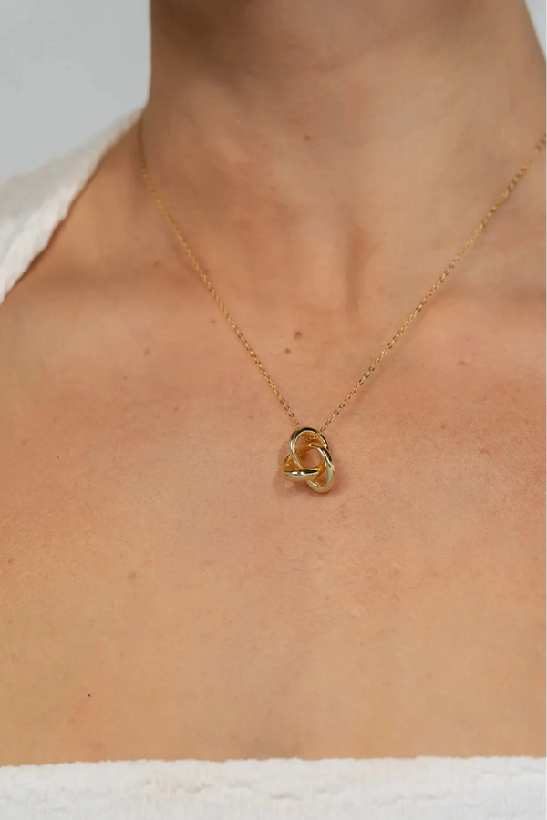 Infinity Knot Pendant Necklace | Gold