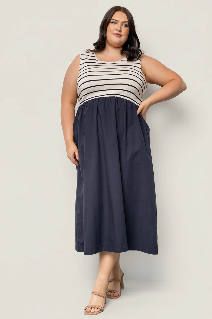 Nantucket Tank Dress | Navy Stripe