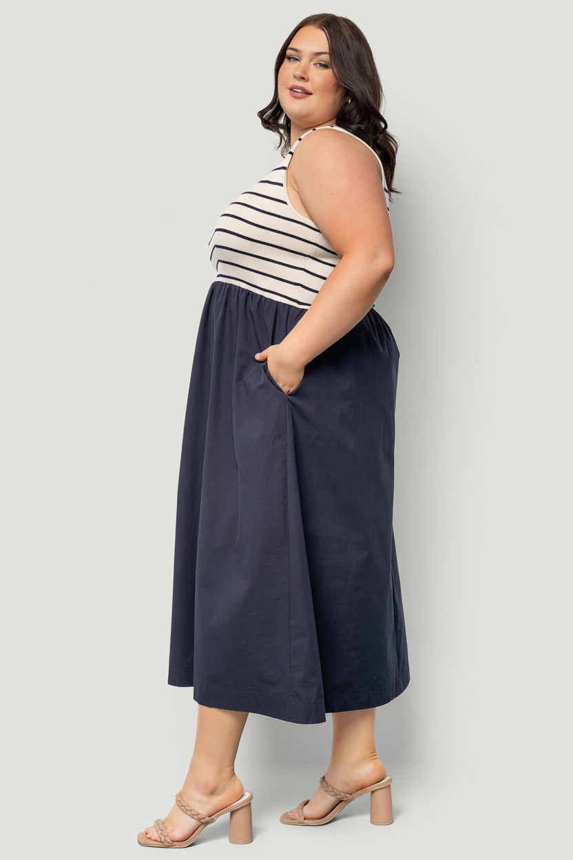 Nantucket Tank Dress | Navy Stripe