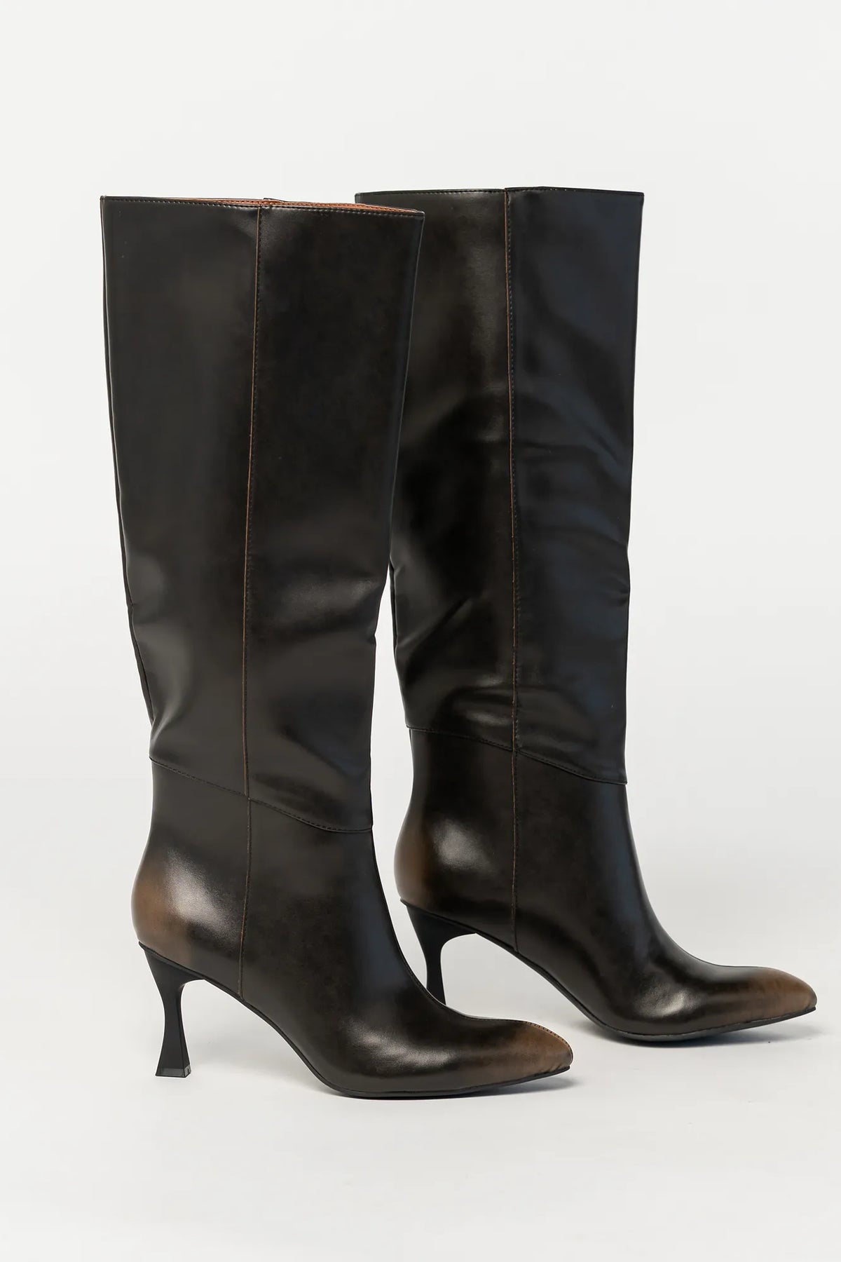 Caitlyn Pointed Toe Knee High Boots | Black Main image