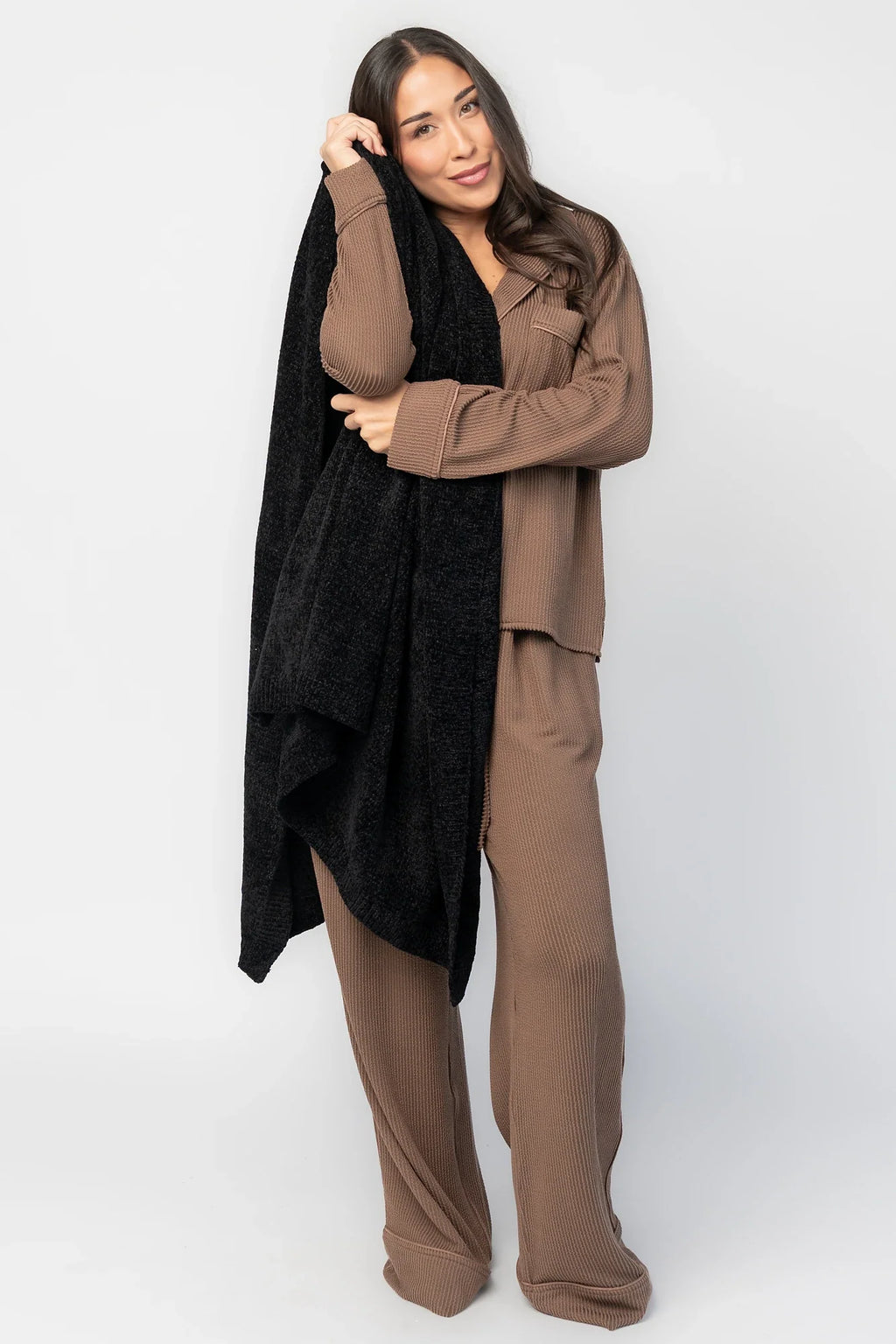 Chrissy Throw Blanket | Black