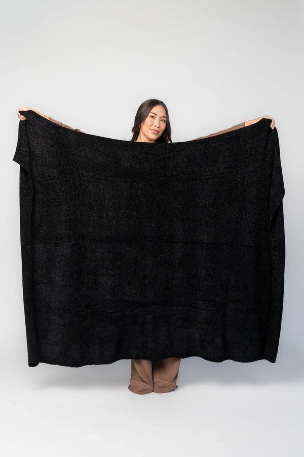 Chrissy Throw Blanket | Black