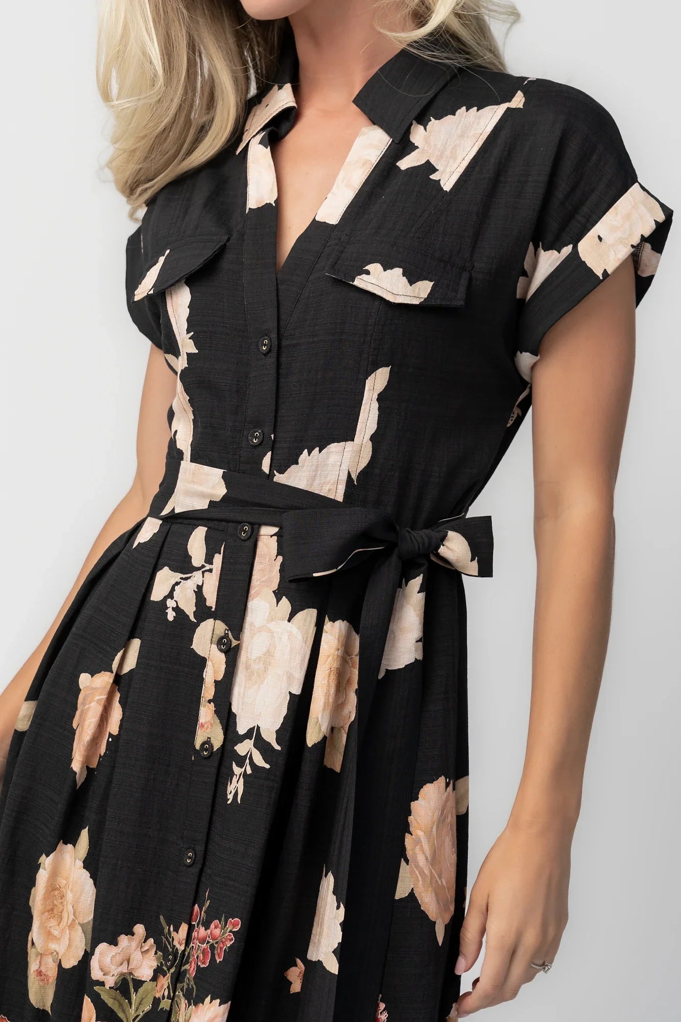 Pembroke Midi Dress | Black Floral Secondary image
