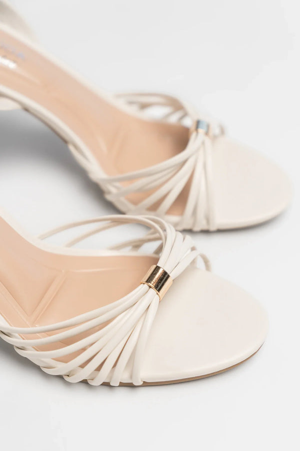 Zora Slim Flared Heel | Ivory