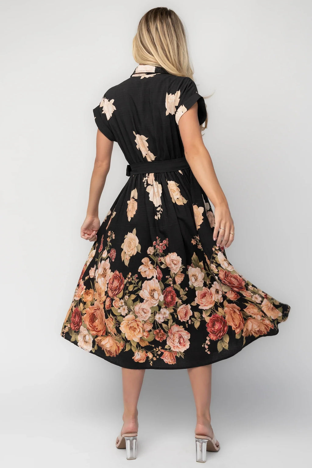 Pembroke Midi Dress | Black Floral