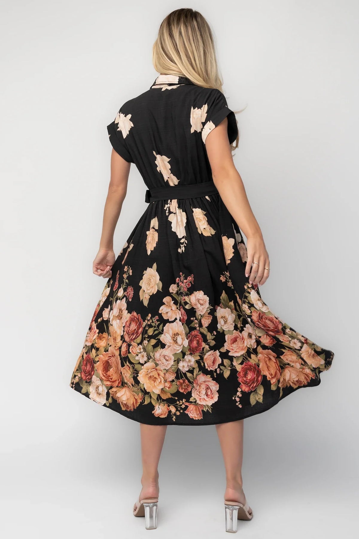 Pembroke Midi Dress | Black Floral
