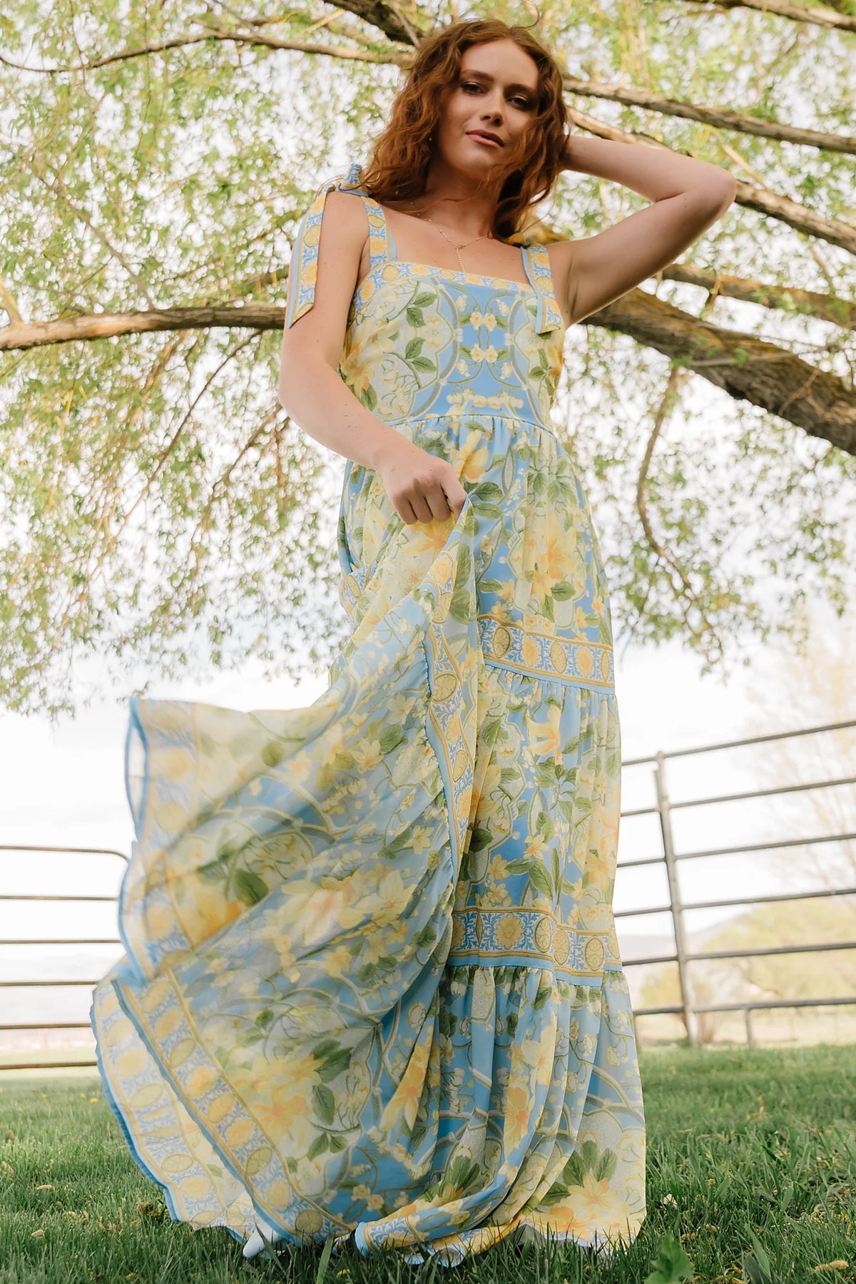 Rayne Maxi Dress | Blue Multi Floral Main image