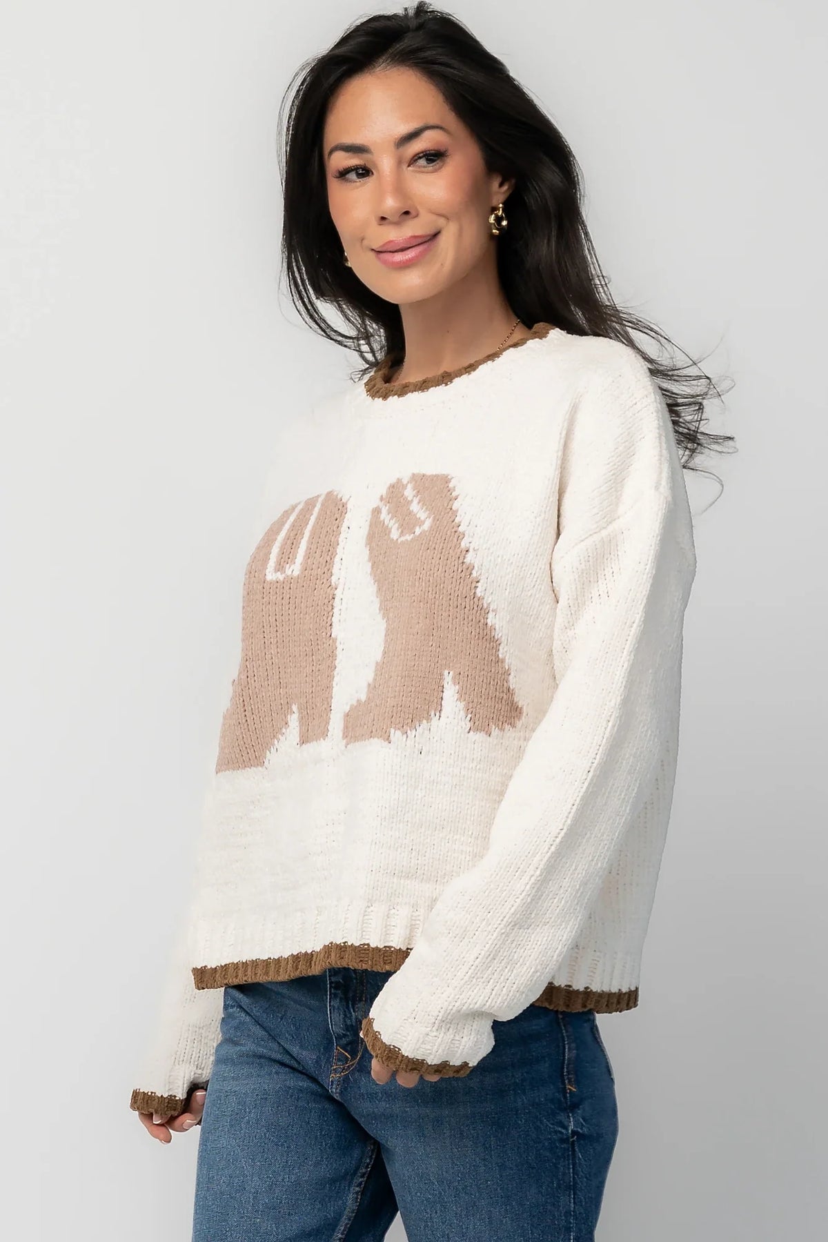 Wild West Knit Sweater | Cream