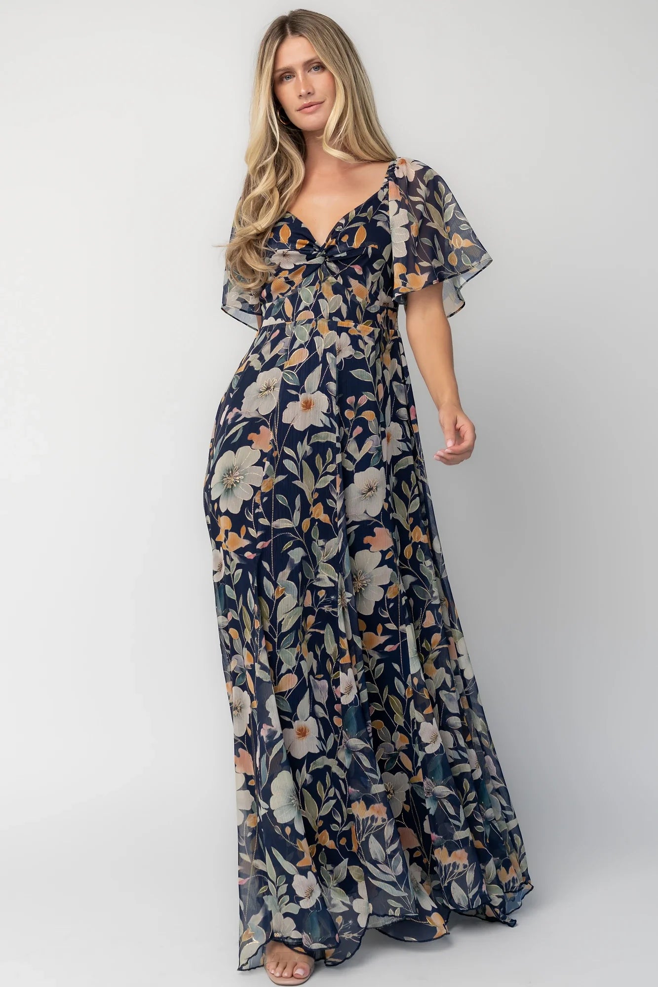 Positano Maxi Dress | Navy Multi Secondary image