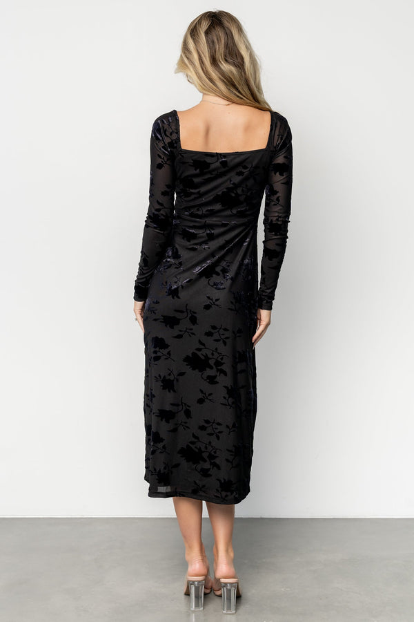Tamara Midi Dress | Black Floral