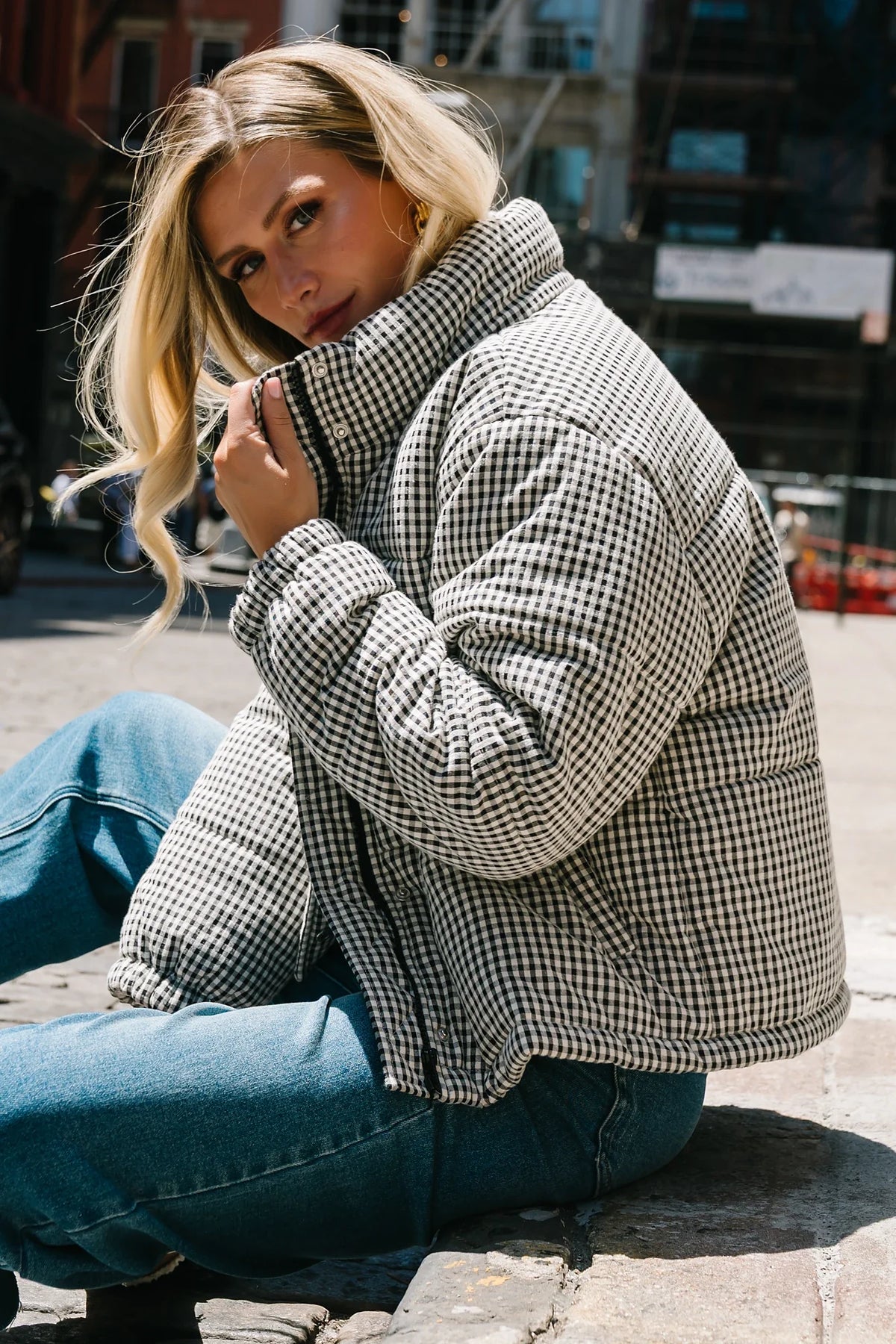 Vivienne Coat | Black + White Gingham