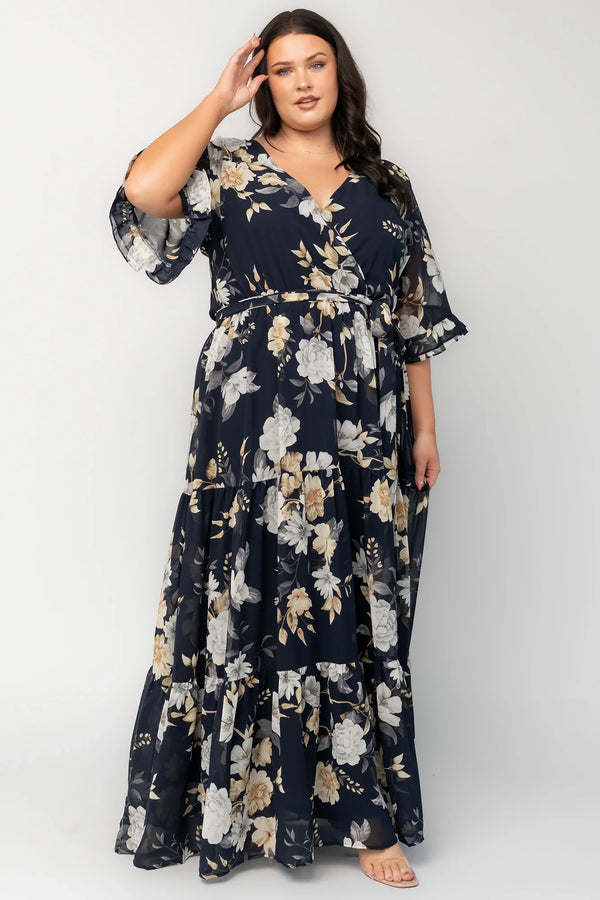 Luna Maxi Dress | Navy Floral