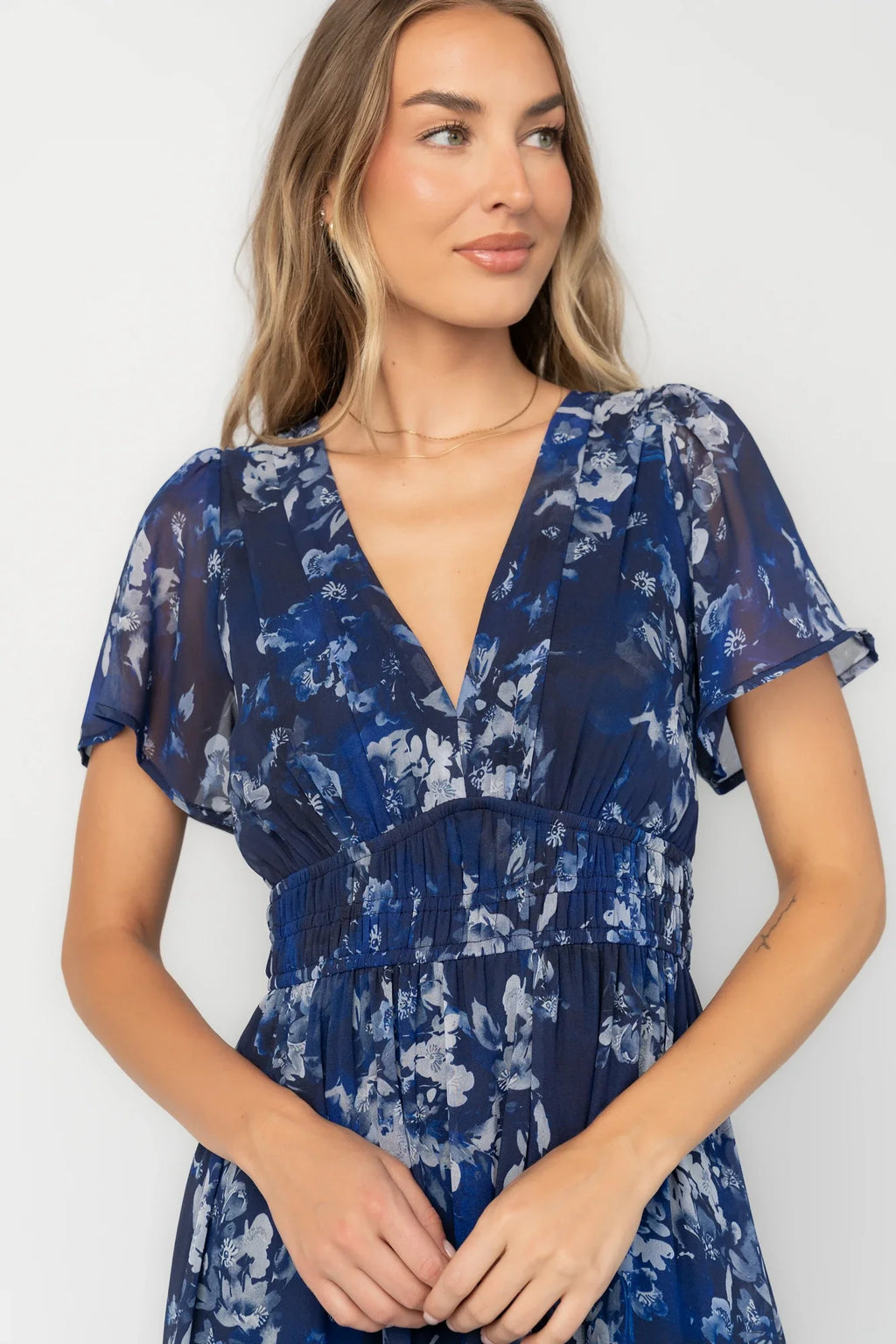 Anthea Maxi Dress | Blue Floral