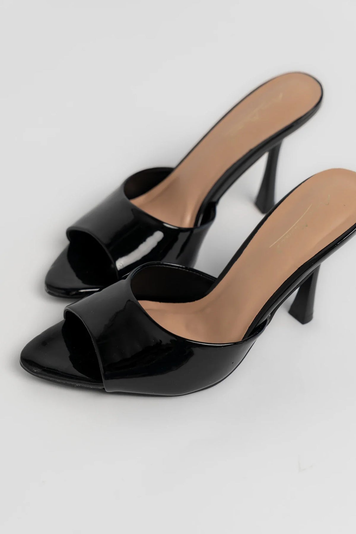 Becka Open Toe Mule Heel | Black Main image