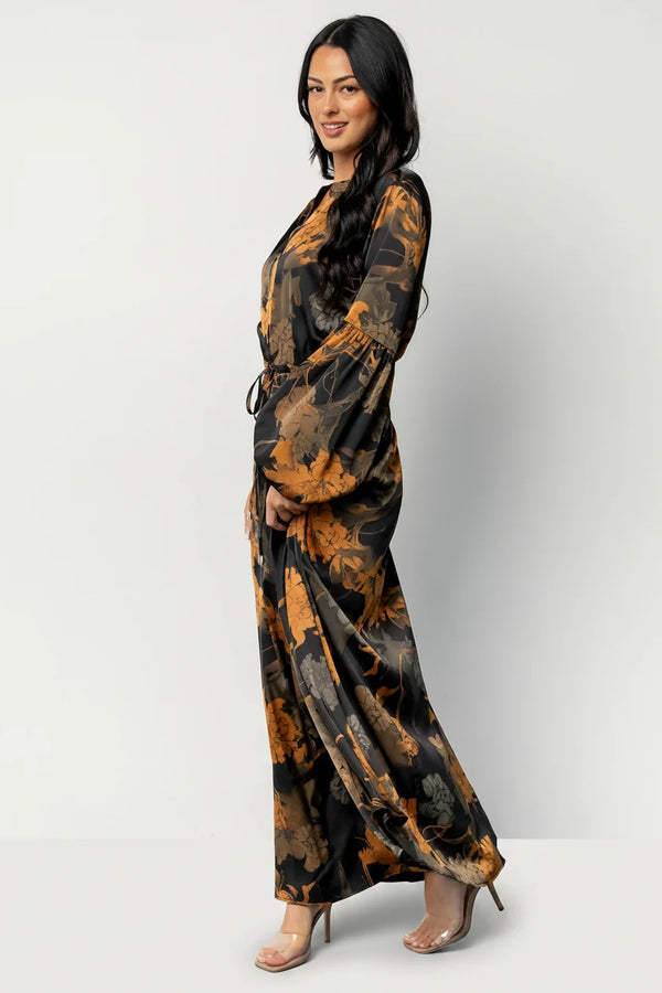 Helen Maxi Dress | Black + Gold