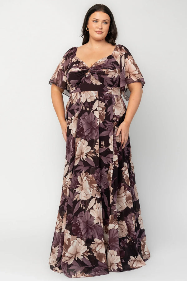Positano Maxi Dress | Dusty Plum Floral