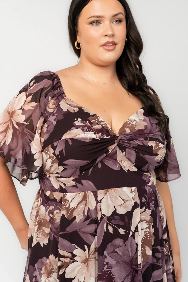 Positano Maxi Dress | Dusty Plum Floral