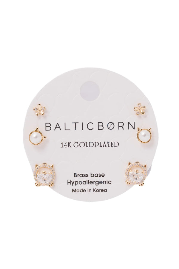 Cherish Stud Earring Set | Gold