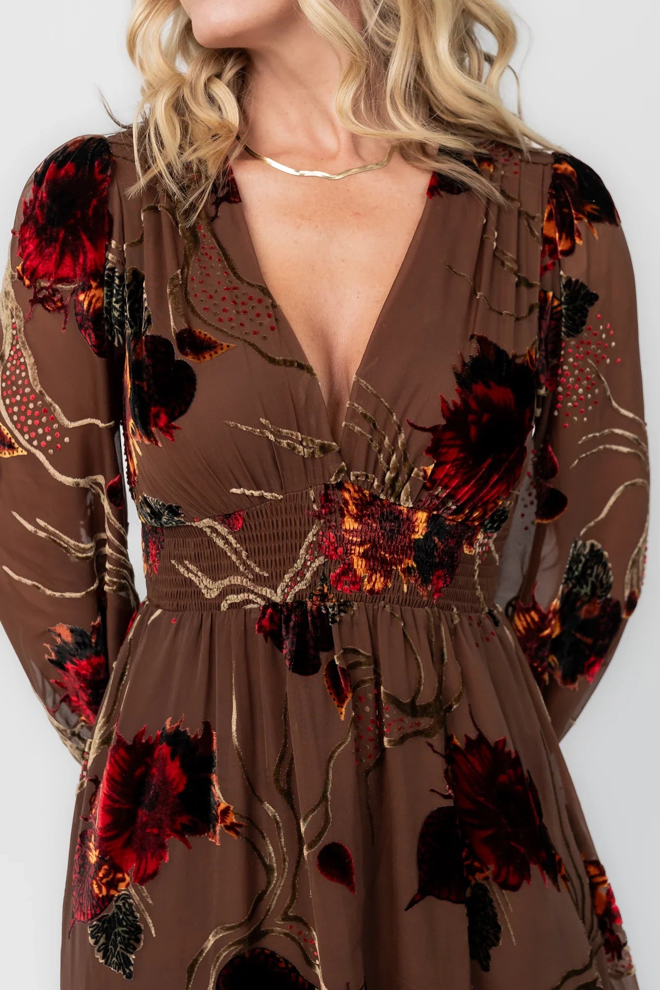 Mikla Maxi Dress | Brown Multi Secondary image