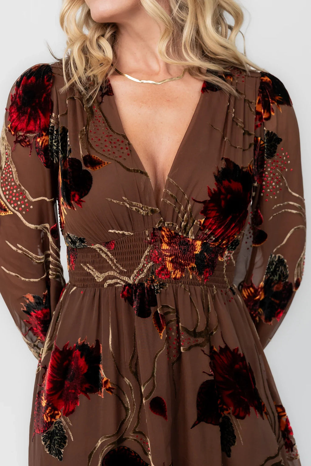 Mikla Maxi Dress | Brown Multi