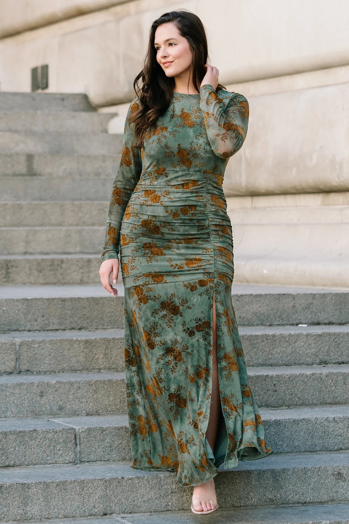Nocturne Maxi Dress | Green + Copper Main image