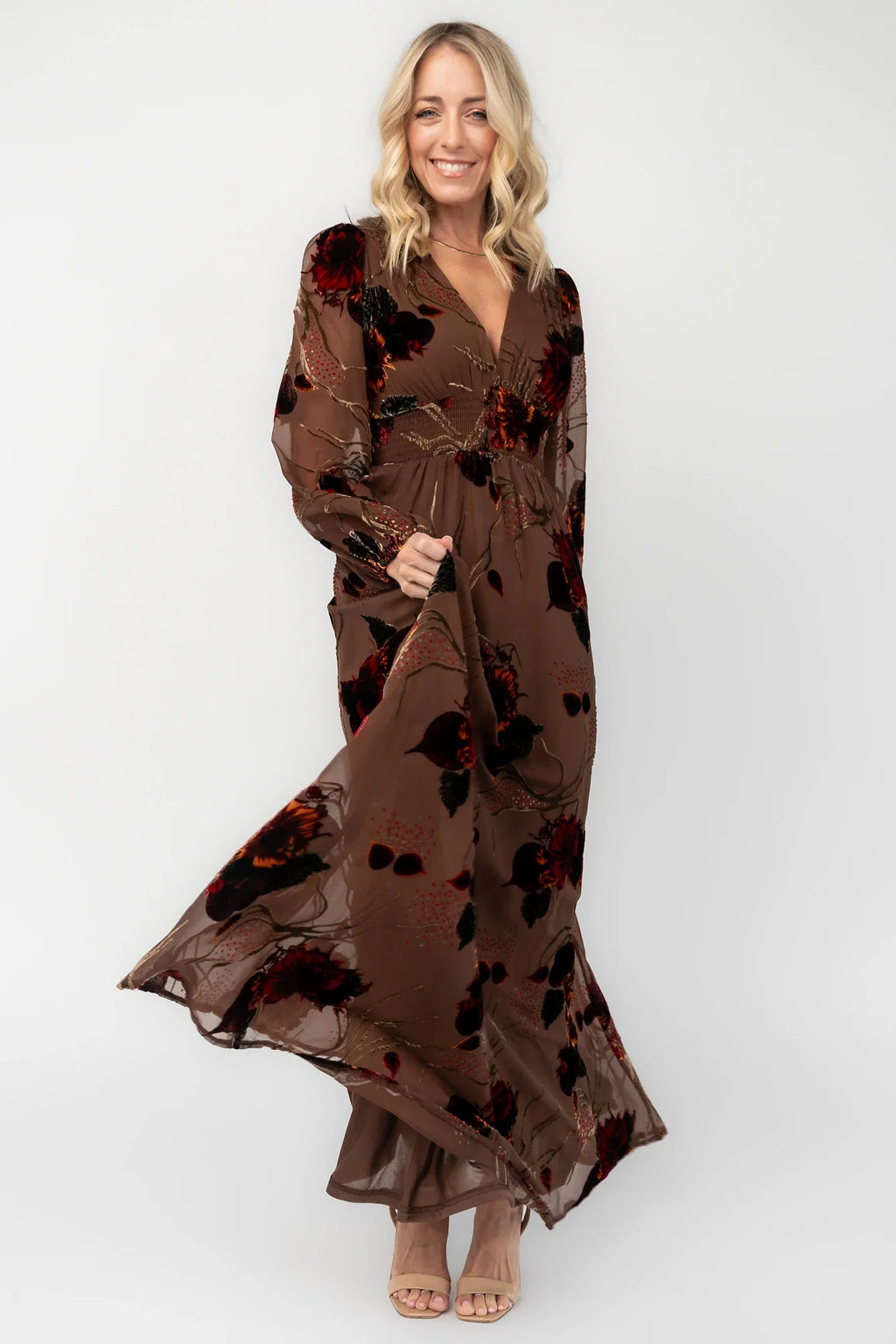 Mikla Maxi Dress | Brown Multi