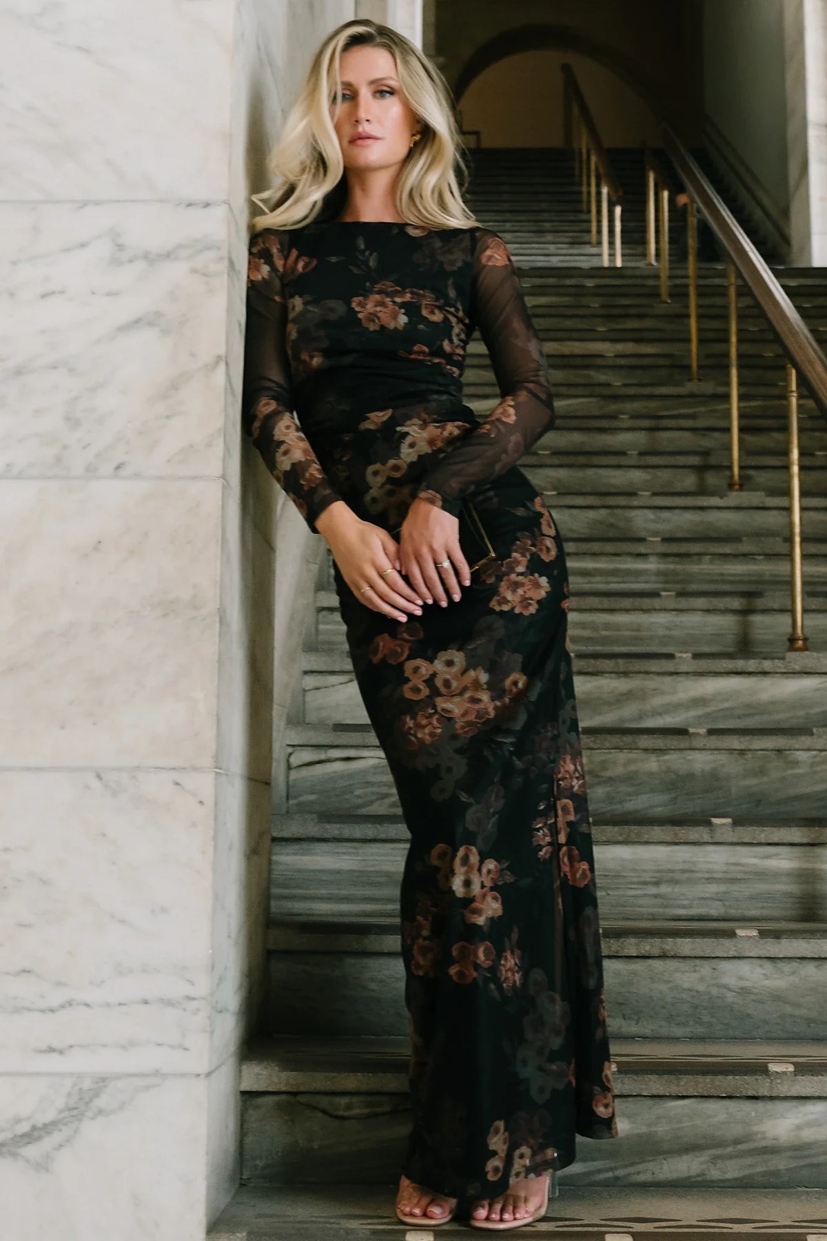 Isadora Maxi Dress | Black Floral Main image