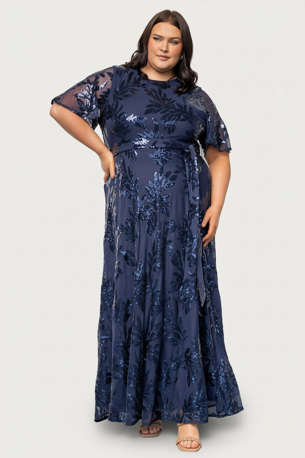 Muse Sequin Maxi Dress | Navy