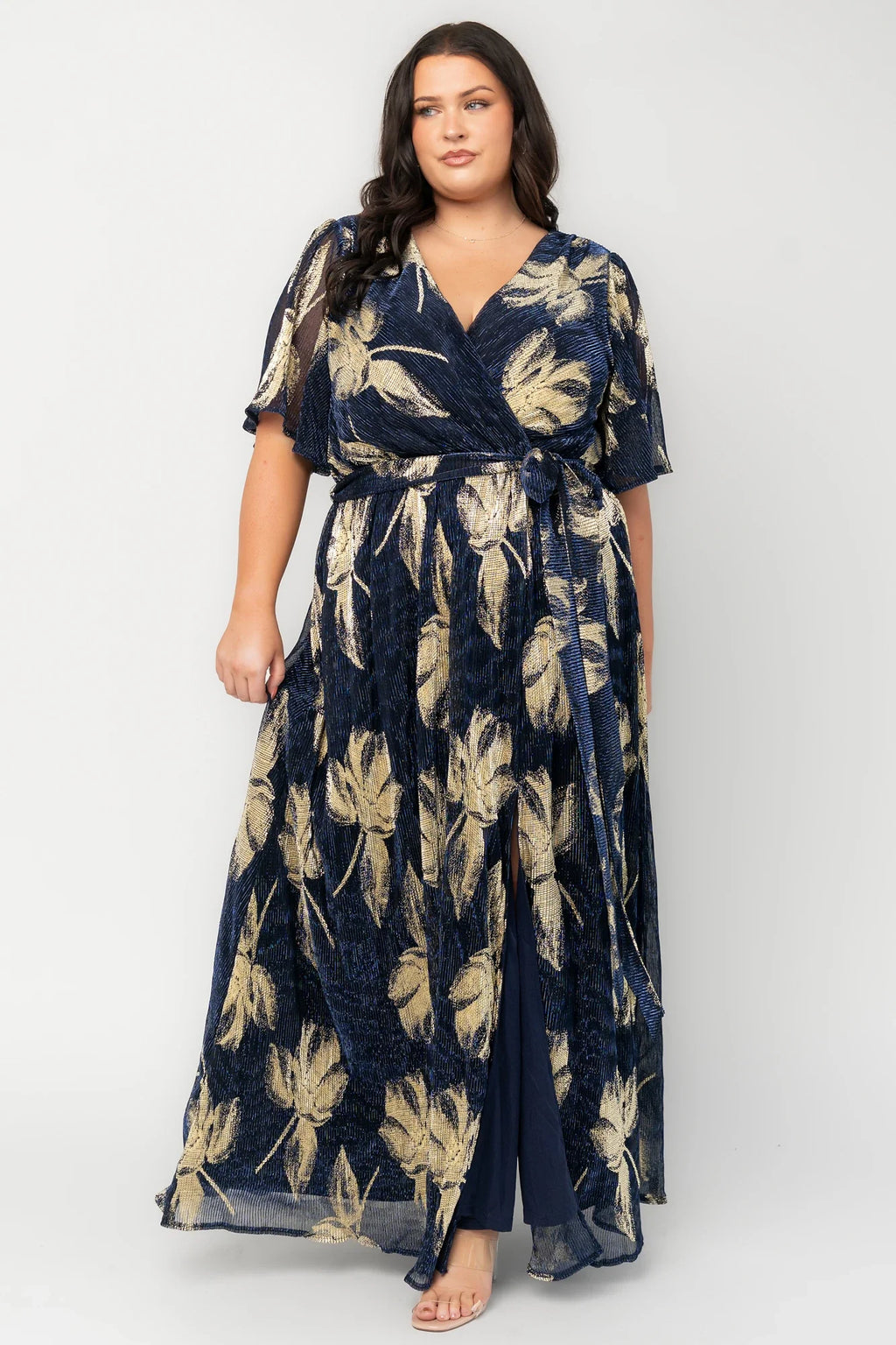 Rachel Maxi Dress | Navy + Gold