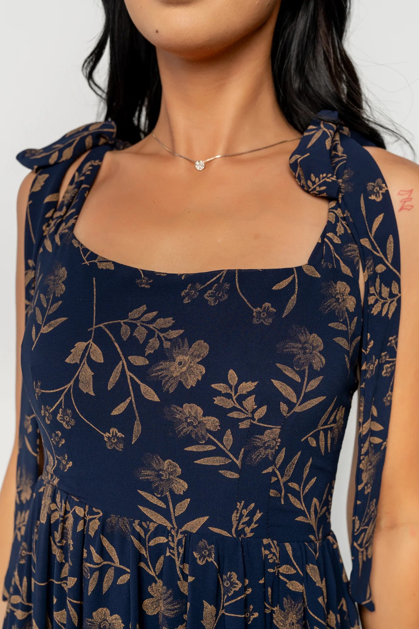 Anita Maxi Dress | Midnight + Gold Floral Secondary image