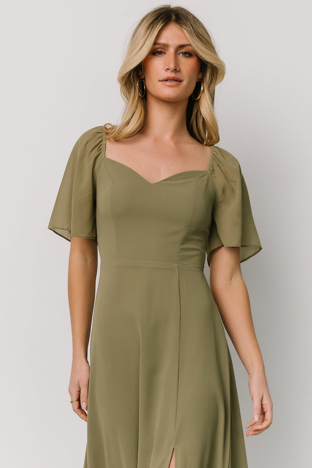 Fabric Swatch - Sierra Chiffon | Dusty Olive