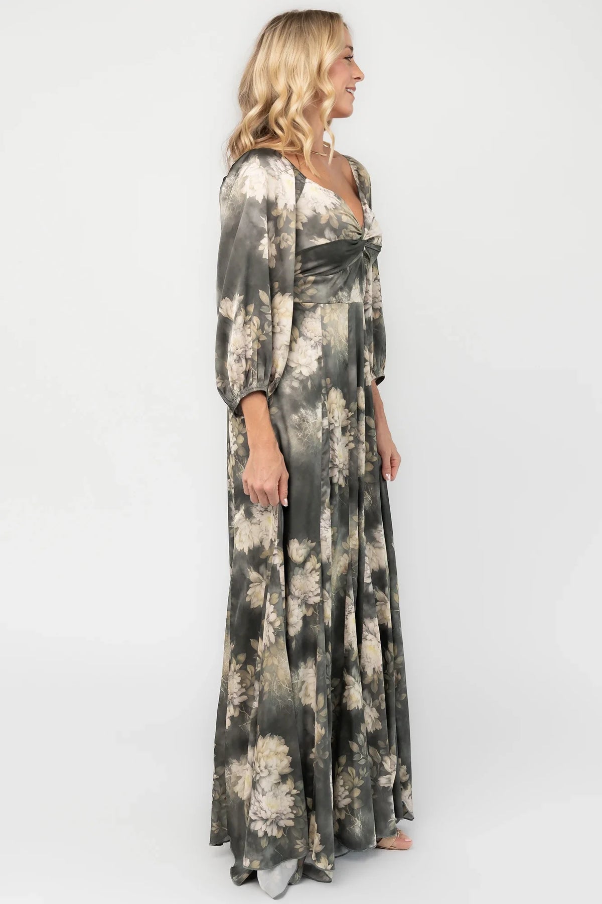 Liesel Maxi Dress | Dark Sage Floral