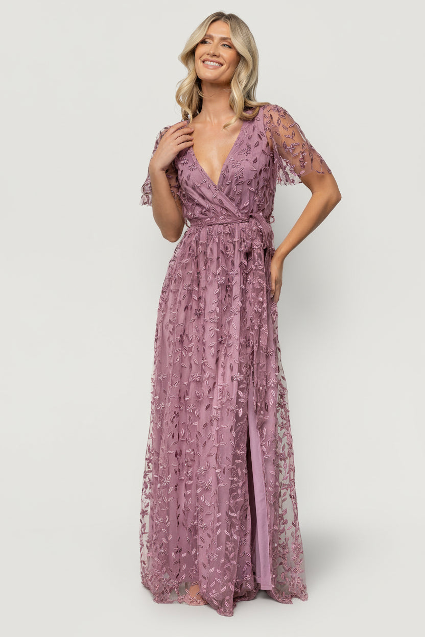 Marseille Embossed Maxi Dress | Lavender Main image