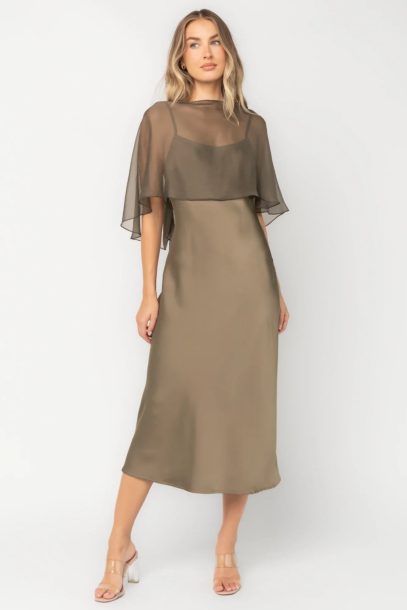 Zella Midi Dress | Olive Secondary image
