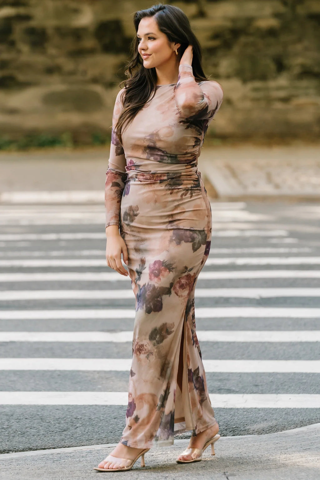 Isadora Maxi Dress | Dark Taupe Floral