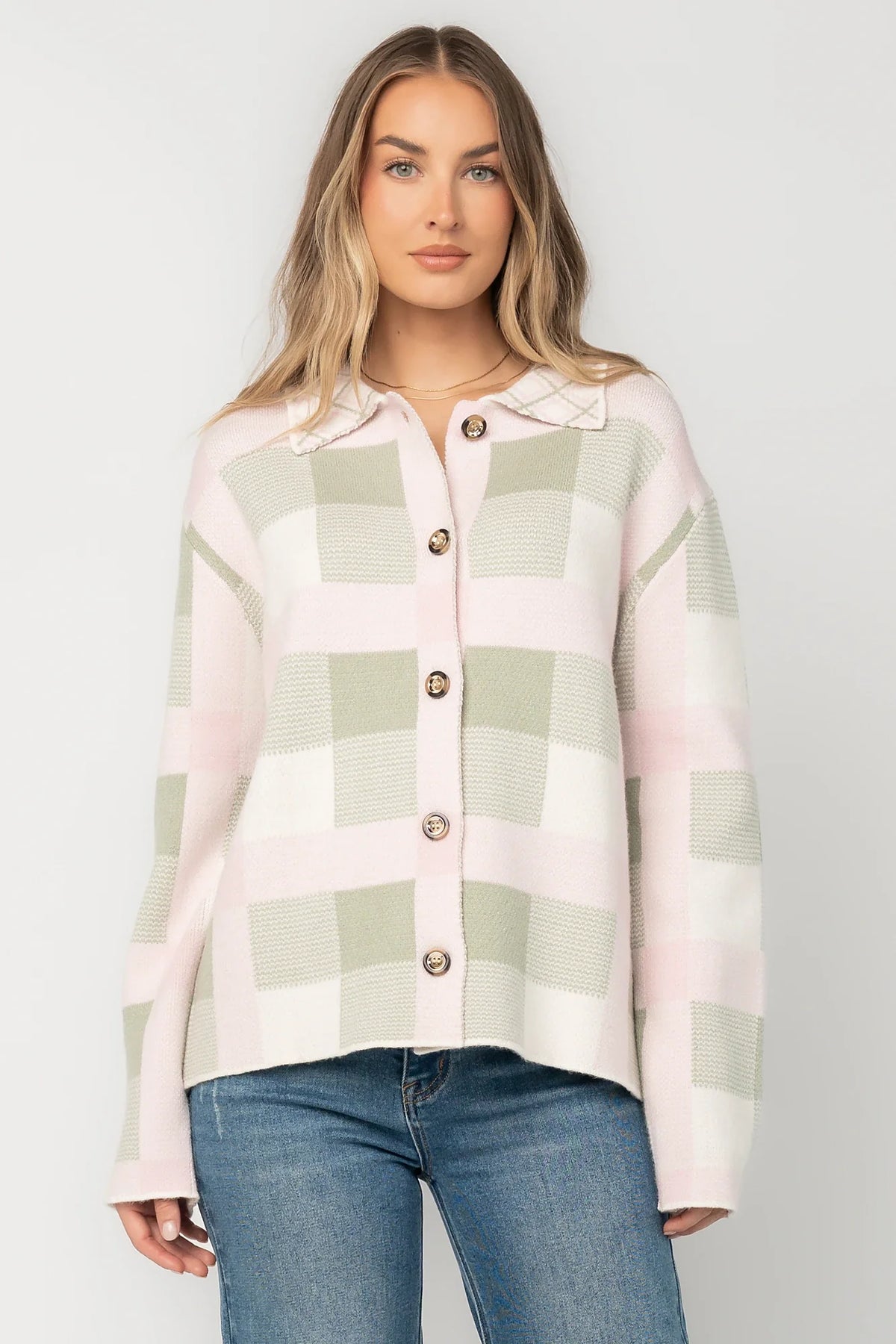 Midtown Plaid Jacket | Blush + Sage Main image