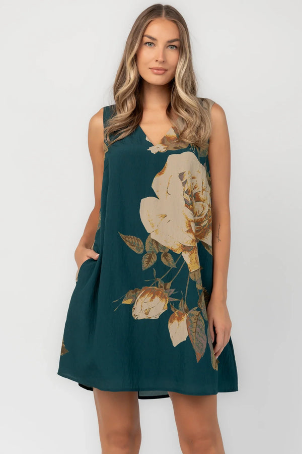 Beatriz Short Dress | Deep Topaz Floral