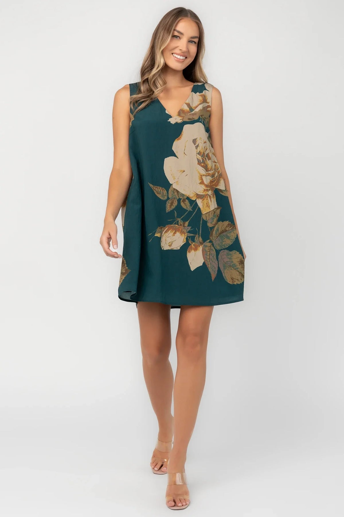 Beatriz Short Dress | Deep Topaz Floral Main image