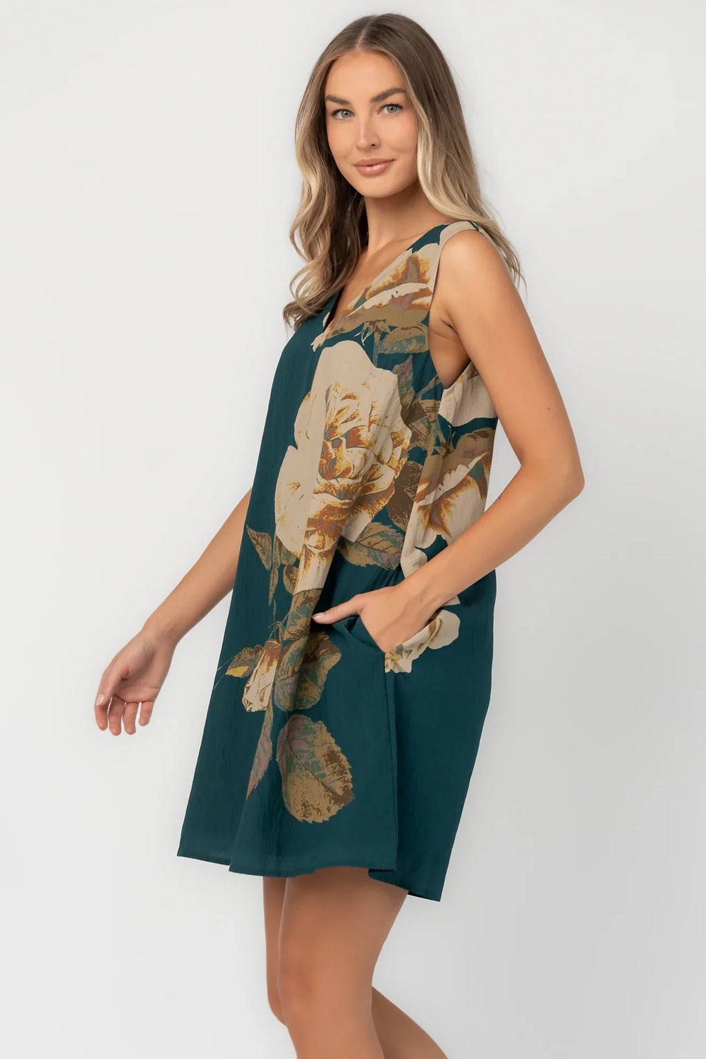Beatriz Short Dress | Deep Topaz Floral