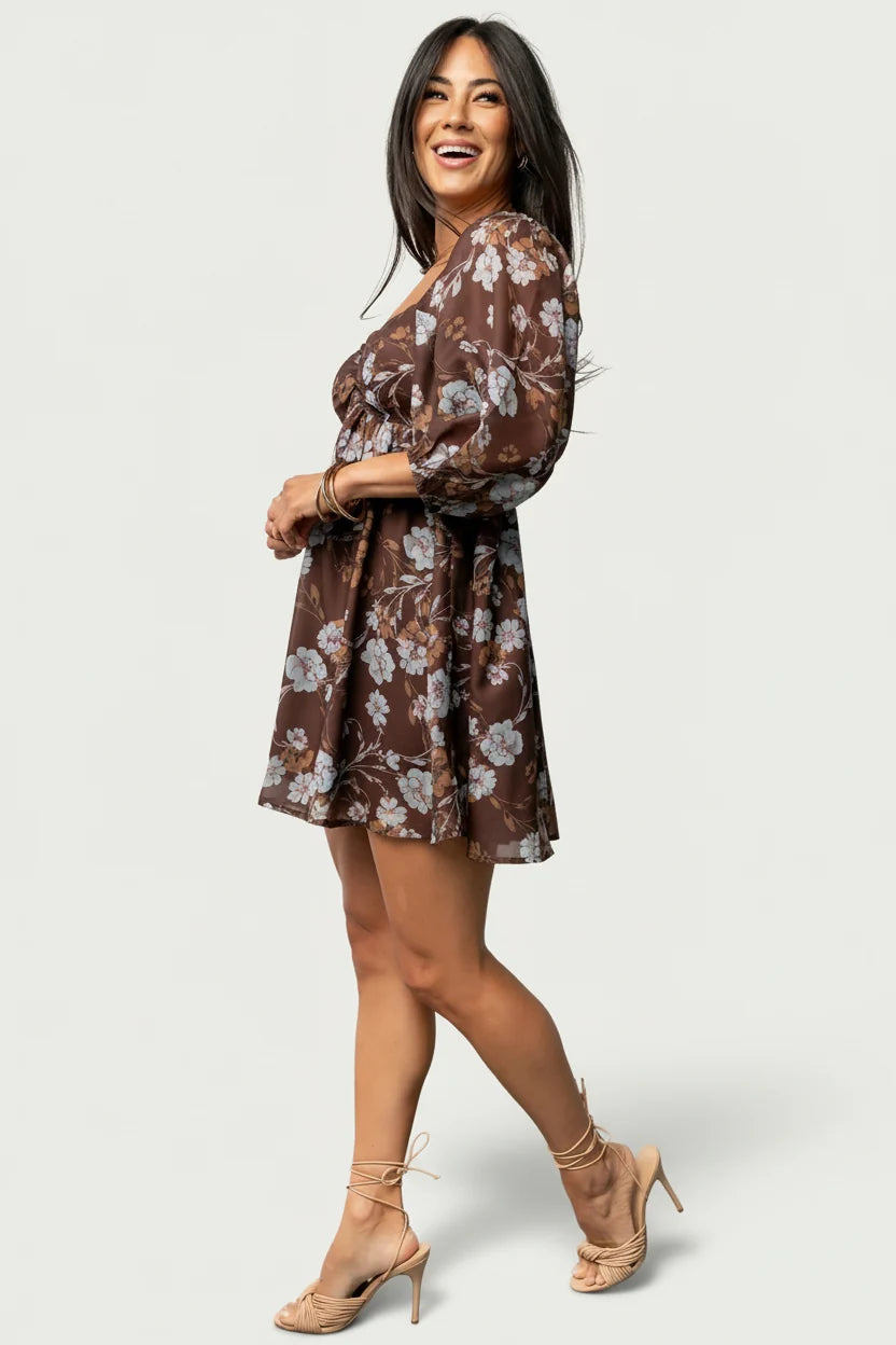 Amalia Romper | Brown Multi Floral