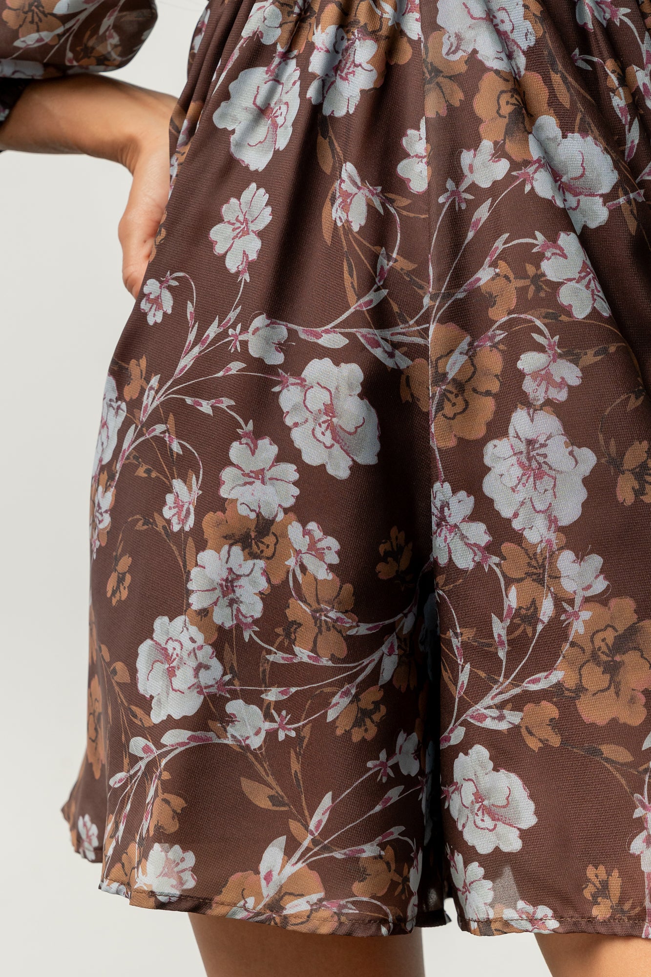Amalia Romper | Brown Multi Floral Secondary image