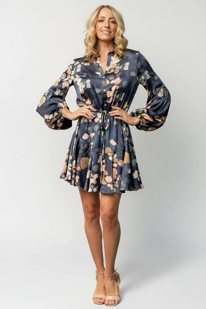 Venice Short Dress | Navy + Multi Floral Main image