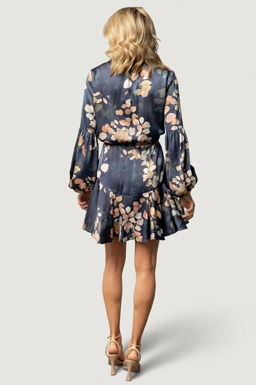 Venice Short Dress | Navy + Multi Floral