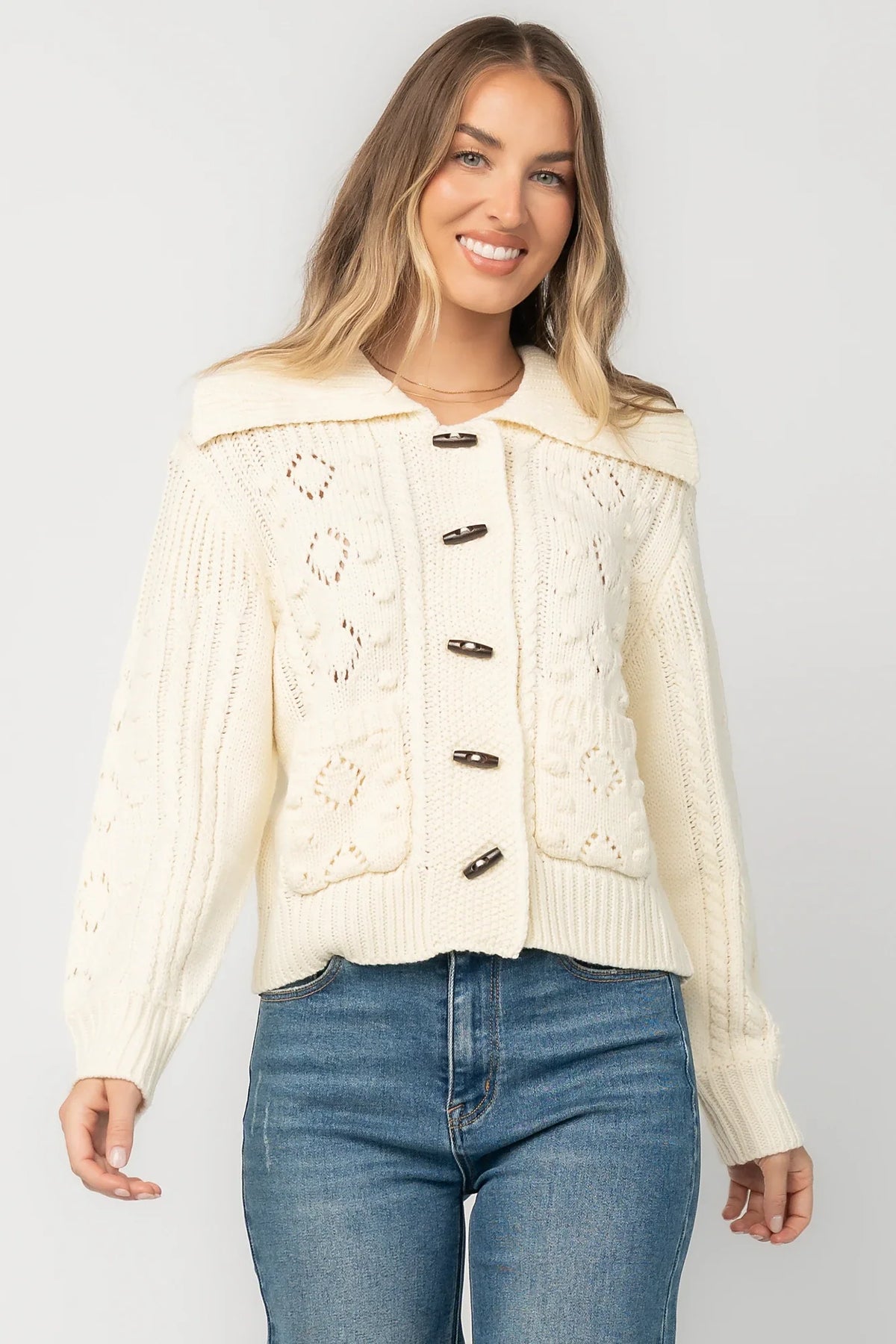 Marion Knit Sweater | Cream Main image