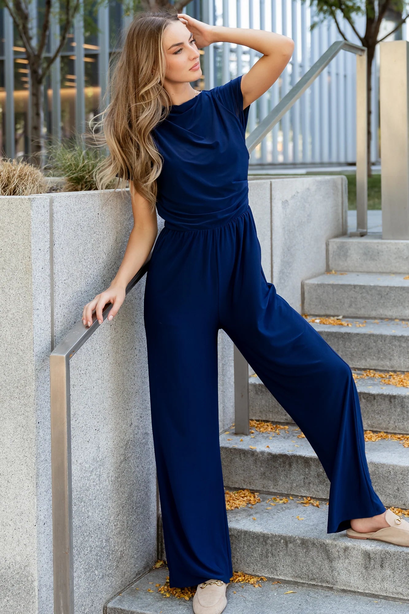 Quinn Jumpsuit | Navy Secondary image