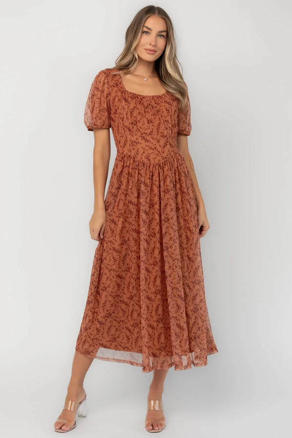 Amabel Midi Dress | Spice Floral