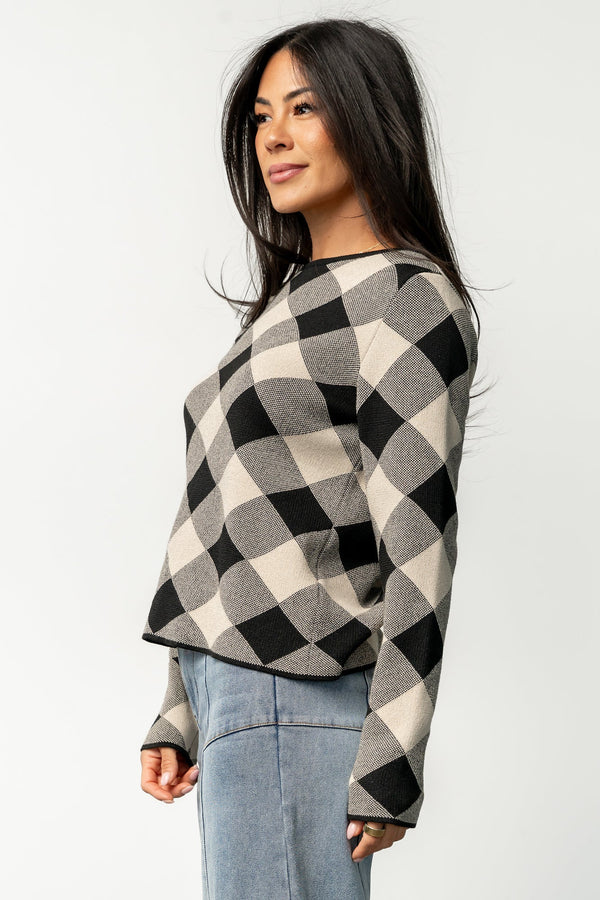 Linnea Sweater | Black + Natural